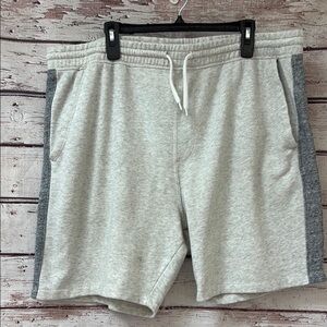 Casual Men's Light Gray Drawstring Athletic Shorts